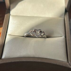 Elegant Silver Heart Ring